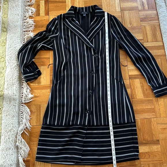 💕Karen Millen Blk/Cream Statement Sleeves Striped Dress M EUC - Picture 10 of 12